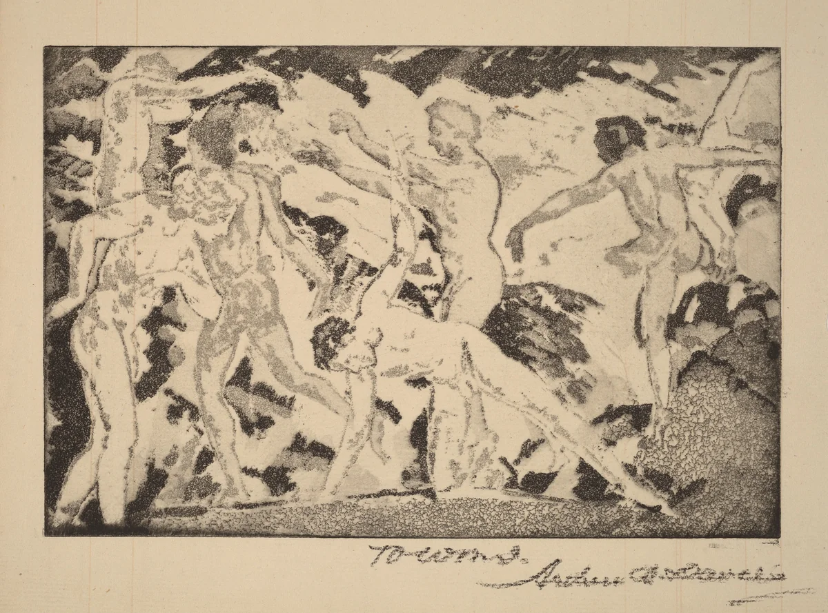 By the Caliban by Arthur B. Davies; Ernest Haskell, print, 1919-1920