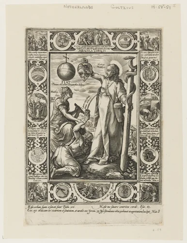 The Miraculous Healings of Christ, from "Allegories Based on the Life of Christ" by Hendrick Goltzius, print, 1578