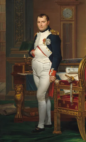 The Emperor Napoleon in His Study at the Tuileries by Jacques-Louis David, painting, 1812
