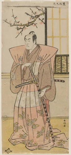 Ichikawa Monnosuke II as a Lord in Formal Dress by Katsukawa Shunkō (勝川春好), print, 1789