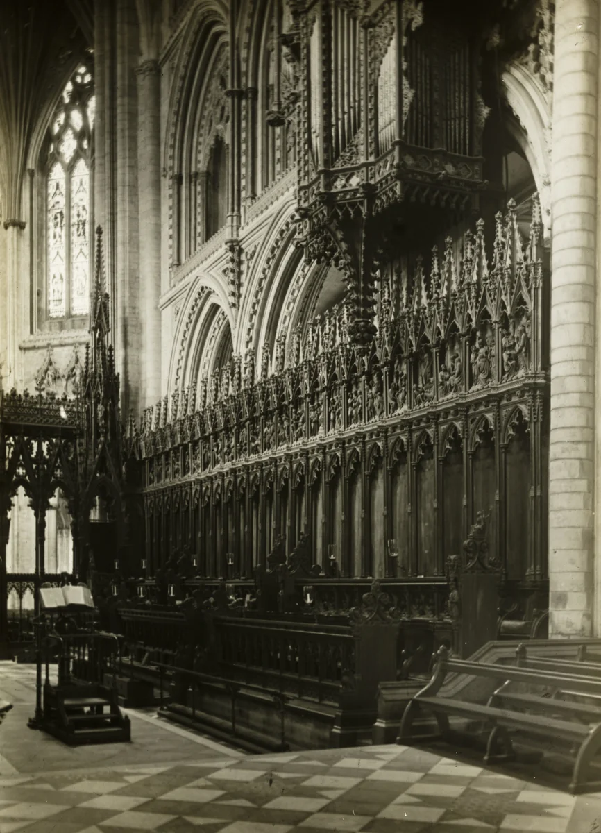 Ely Cathedral: Choir Stalls by Frederick Evans, photograph, 1891