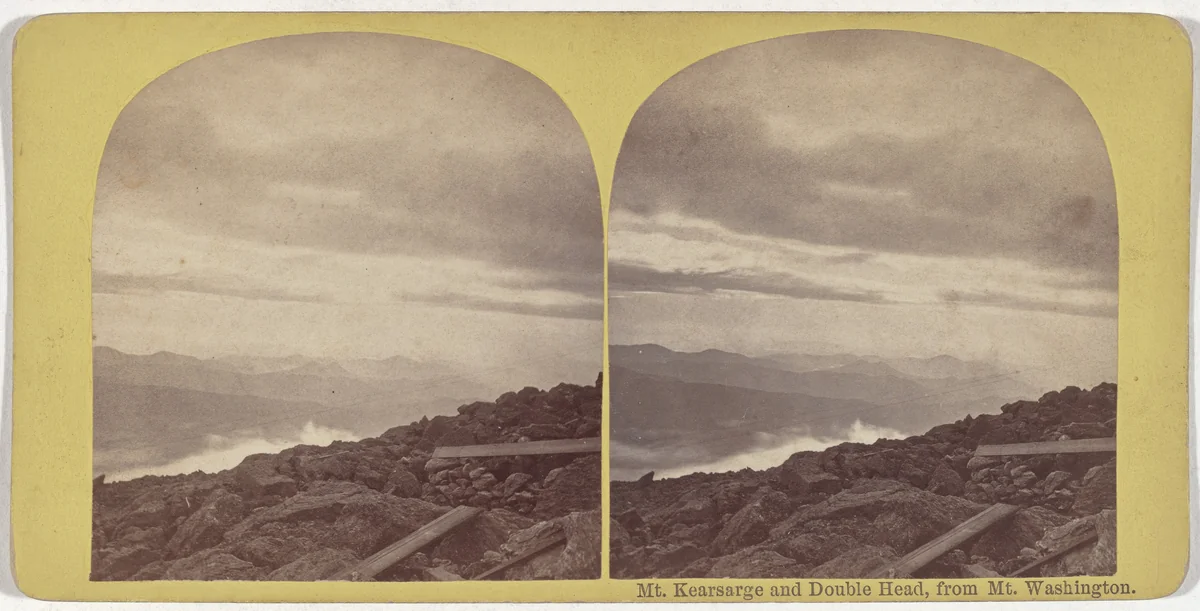 "Mt. Kearsarge and Double Head, from Mt. Washington" by American 19th Century, photograph, 1855-1865