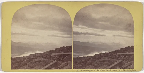 "Mt. Kearsarge and Double Head, from Mt. Washington" by American 19th Century, photograph, 1855-1865