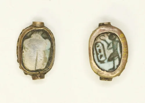 Scarab: Cartouche and Standing King by Egyptian, other, -1479--1352