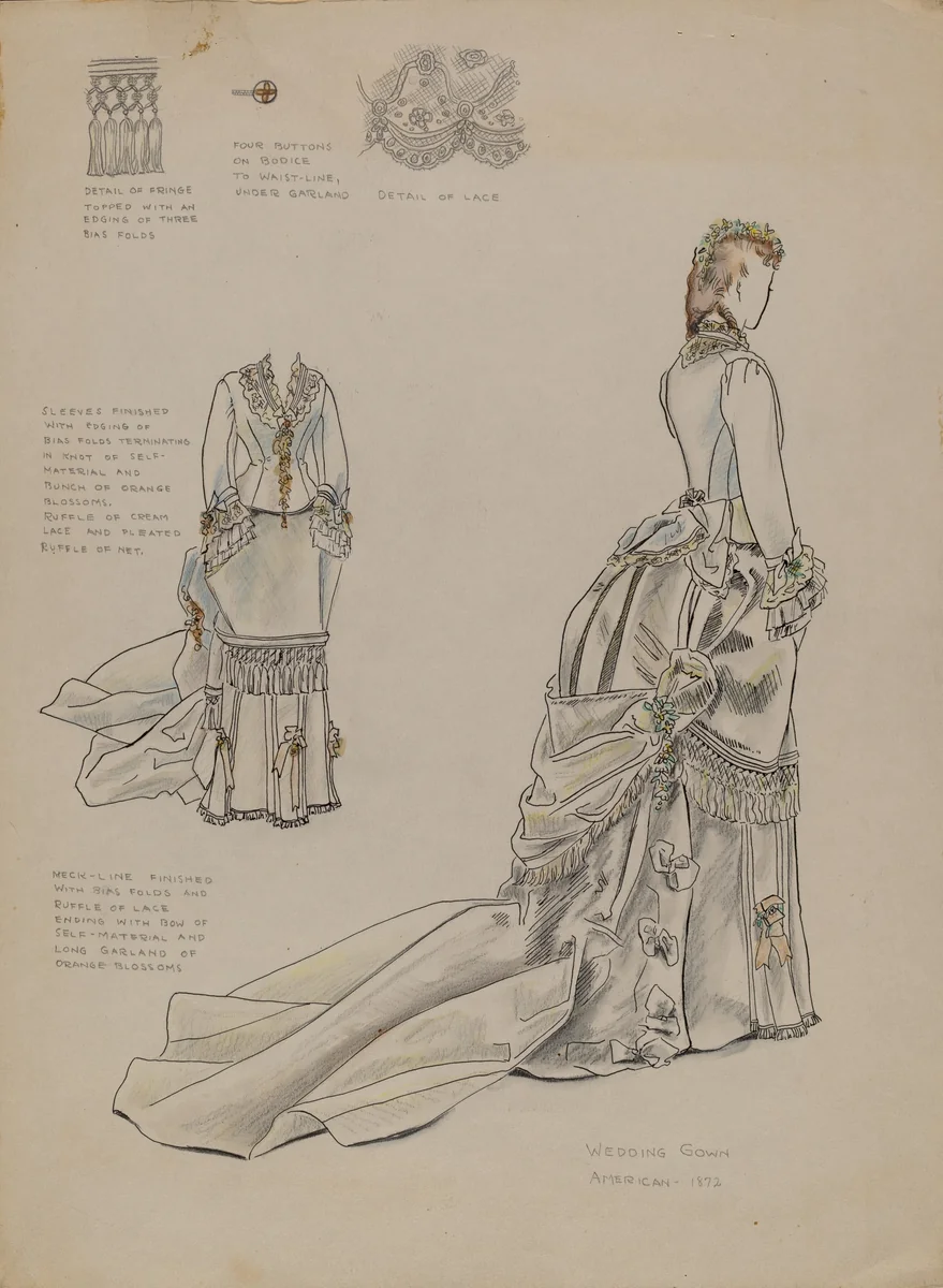 Wedding Dress by Melita Hofmann, index of american design, 1936