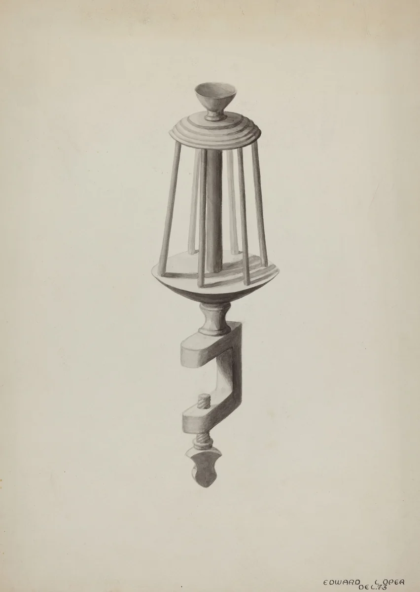 Wooden Silk Winder by Edward L. Loper, index of american design, 1936