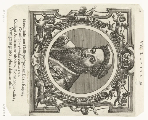 Portret van Wolfgang Lazius by Pieter van der Borcht, print, 1574