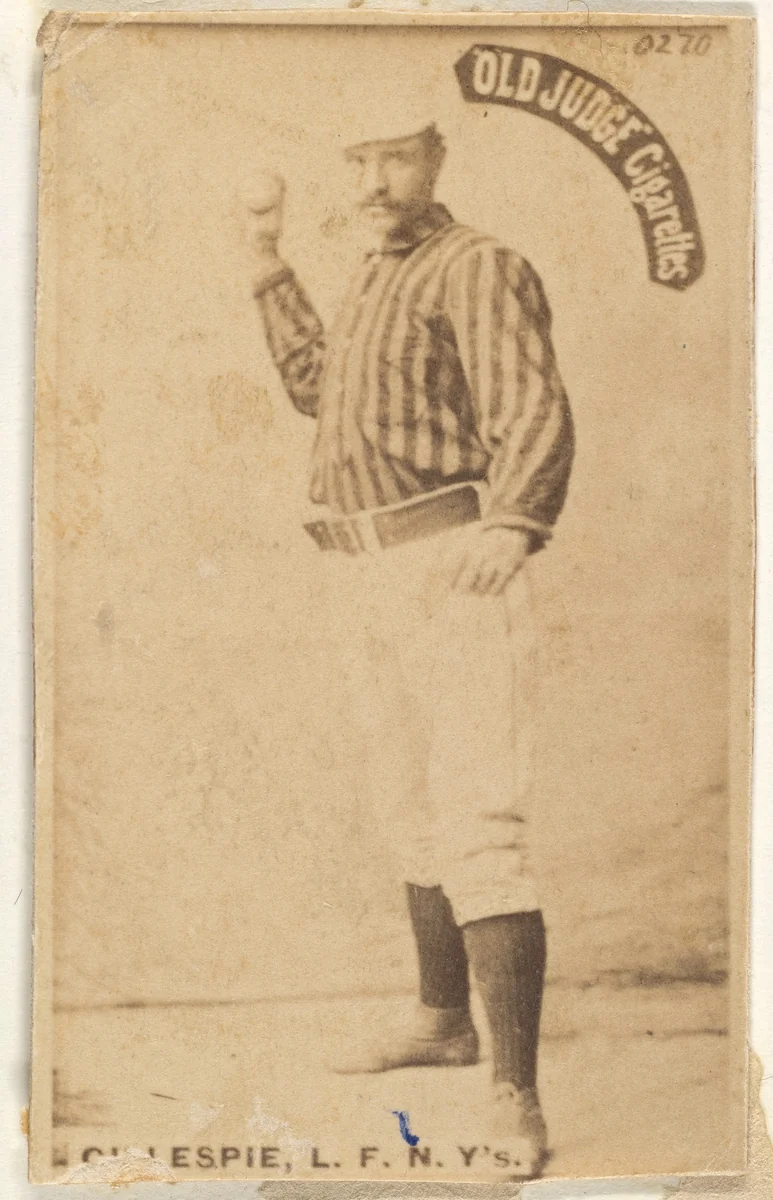 Pete Gillespie, Left Field, New York, from the Old Judge series (N172) for Old Judge Cigarettes by Goodwin & Company, photograph, 1887-1890