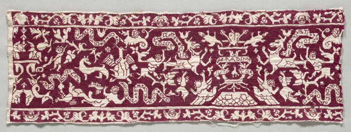 Embroidered Band by Unknown, textile, 1500-1699