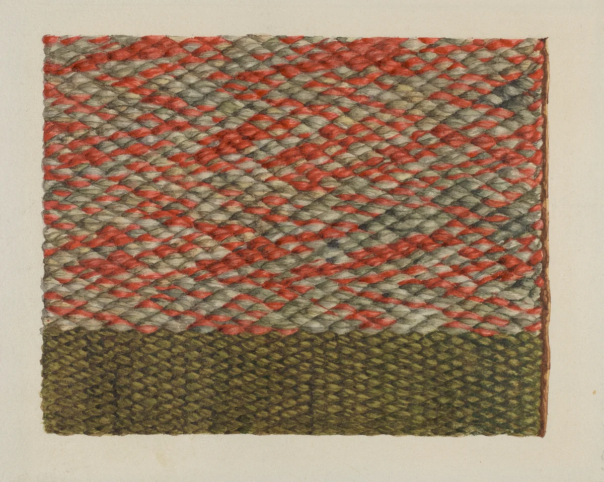 Woven Covering for Chair Back by Ingrid Selmer-Larsen, index of american design, 1935-1942