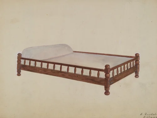 Trundle Bed by Mattie P. Goodman, index of american design, 1935-1942