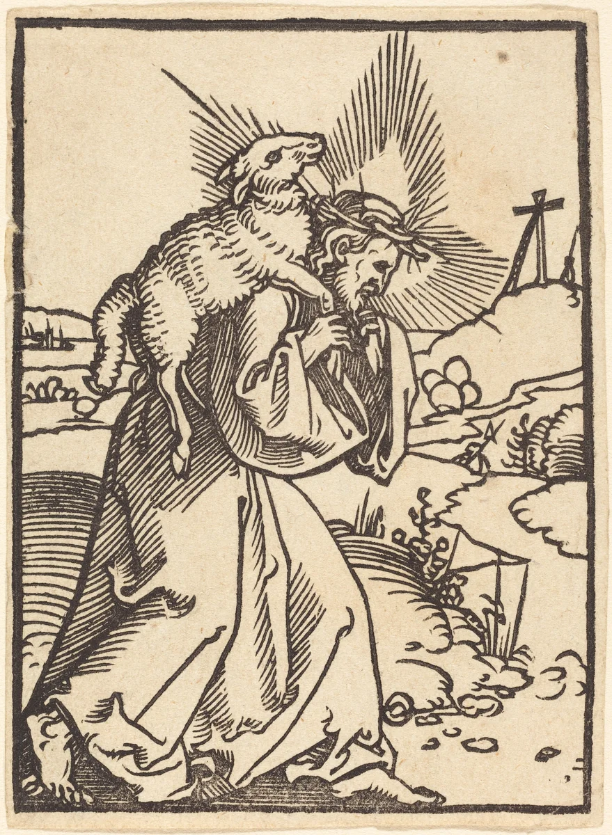 The Good Shepherd by Sebald Beham, print, 1527