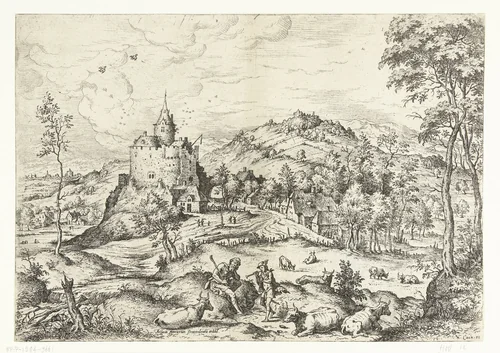 Mercurius en Argus by Unknown, print, 1551-1558