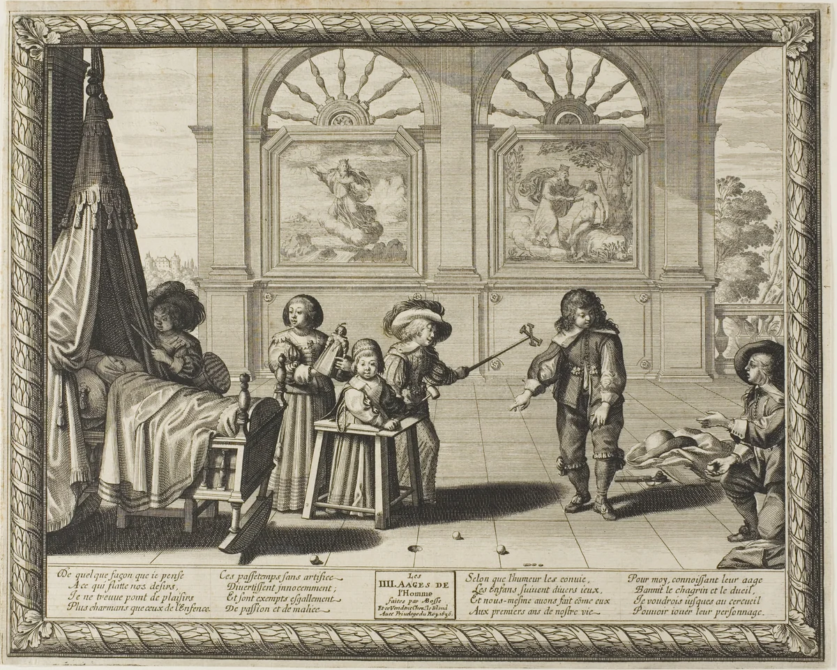 Childhood: Depicting the Four Ages of Man by Abraham Bosse, print, 1636