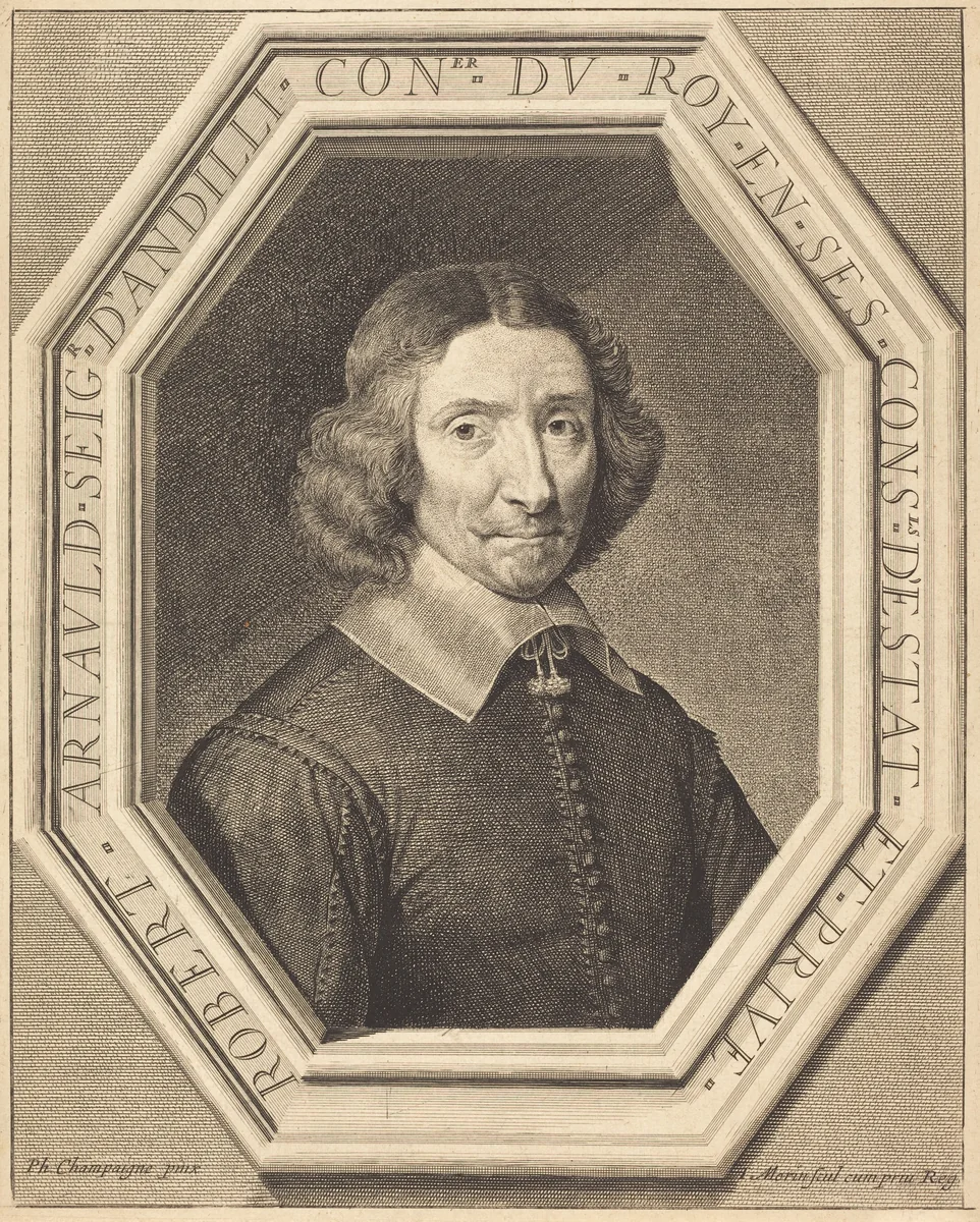 Arnauld d'Andilly by Jean Morin; Philippe de Champaigne, print, 1600-1650