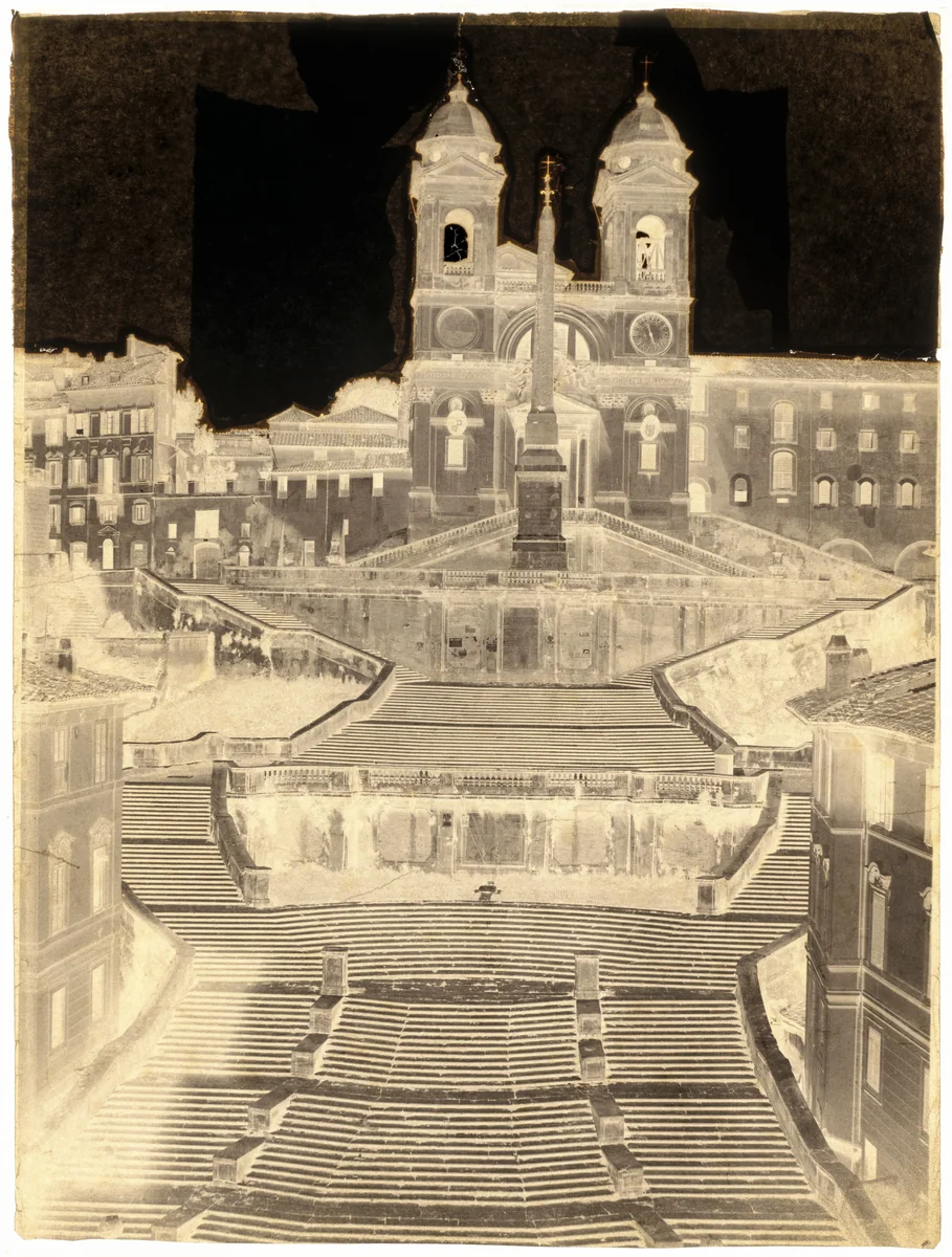 Spanish Steps, Rome by Gustave de Beaucorps, photograph, 1853-1863