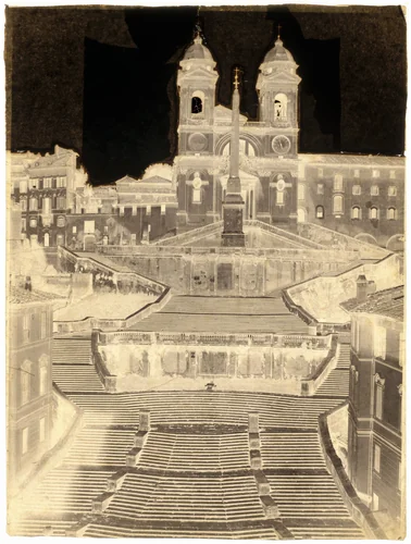 Spanish Steps, Rome by Gustave de Beaucorps, photograph, 1853-1863