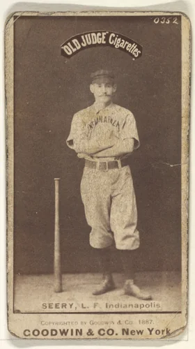 Seery, Left Field, Indianapolis, from the Old Judge series (N172) for Old Judge Cigarettes by Goodwin & Company, photograph, 1887