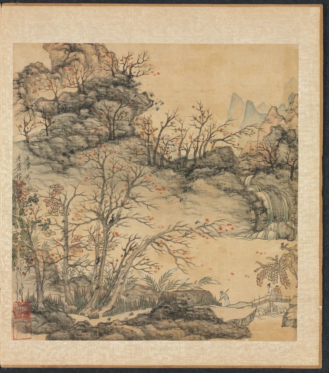 Paintings after Ancient Masters: Autumn Landscape by Chen Hongshou, painting, 1598-1652