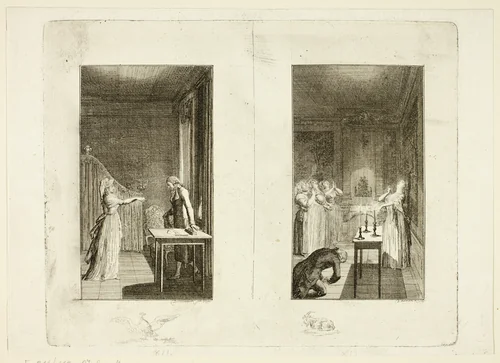 Illustration to Samuel Richardson's Clarissa by Daniel Nikolaus Chodowiecki, print, 1796