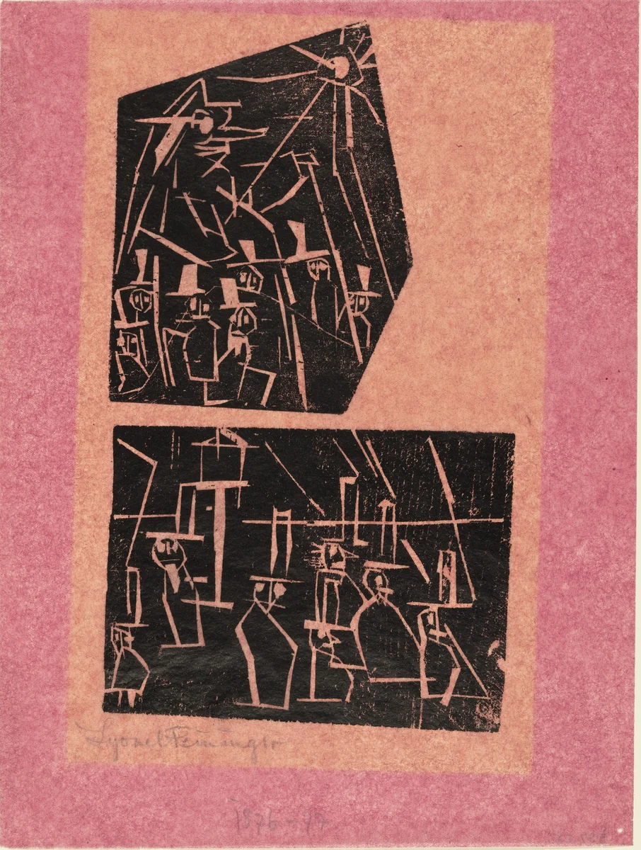 .a Da-Da, 1 (frontispiece) for the illustrated book Dada and .b Da-Da, 2 by Lyonel Feininger, print, 1918