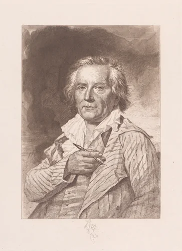 Portrait of Jean Honoré Fragonard by Tiburce de Mare, print, 1875-1885
