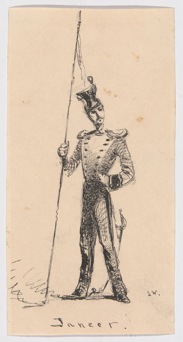 Lancer by James McNeill Whistler, drawing, 1854-1855