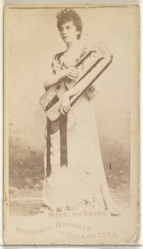 Miss Harding, from the Actors and Actresses series (N45, Type 1) for Virginia Brights Cigarettes by Allen & Ginter, photograph, 1885-1891