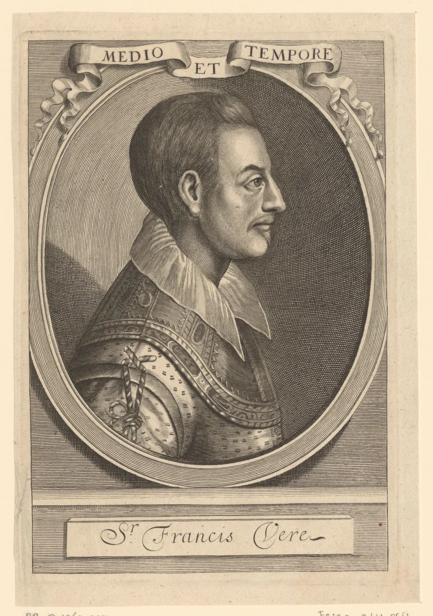 Portret van Francis Vere by William Faithorne, print, 1657