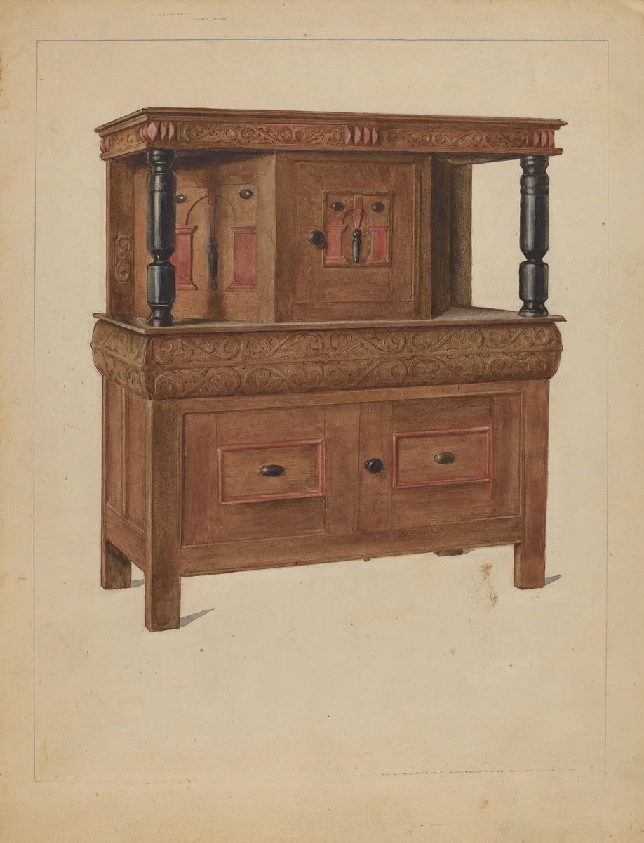 Press Cupboard by Elizabeth Curtis, index of american design, 1936