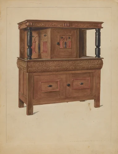 Press Cupboard by Elizabeth Curtis, index of american design, 1936