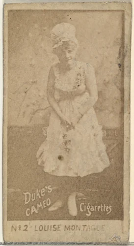 Card Number 2, Louise Montague, from the Actors and Actresses series (N145-4) issued by Duke Sons & Co. to promote Cameo Cigarettes by W. Duke, Sons & Co., photograph, 1880-1889