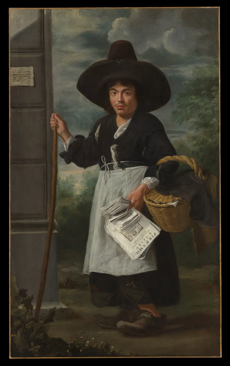 A Book Peddler by Master of the Canesso Peddler, painting, 1665-1695