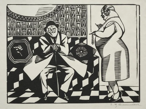 Non! pas de négresse, je suis pacifiste je voudrais une dame boche by Hermann Paul, print, 1900-1925