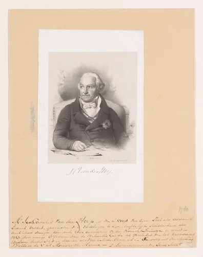 Portret van Joan Cornelis van der Hoop by anonymous, print, 1827-1927