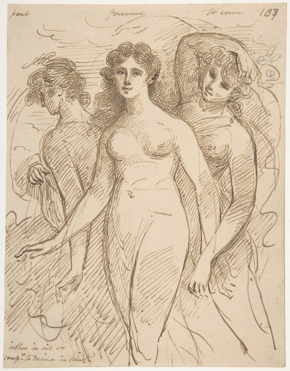 The Hours by Samuel Shelley, drawing, 1795-1805