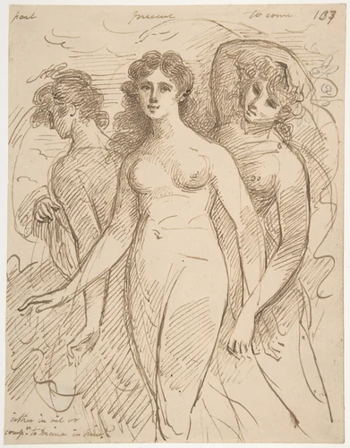 The Hours by Samuel Shelley, drawing, 1795-1805