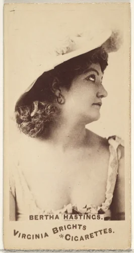 Bertha Hastings, from the Actors and Actresses series (N45, Type 1) for Virginia Brights Cigarettes by Allen & Ginter, photograph, 1885-1891