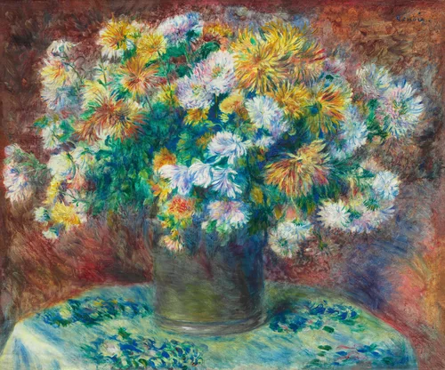 Chrysanthemums by Pierre-Auguste Renoir, painting, 1881-1882