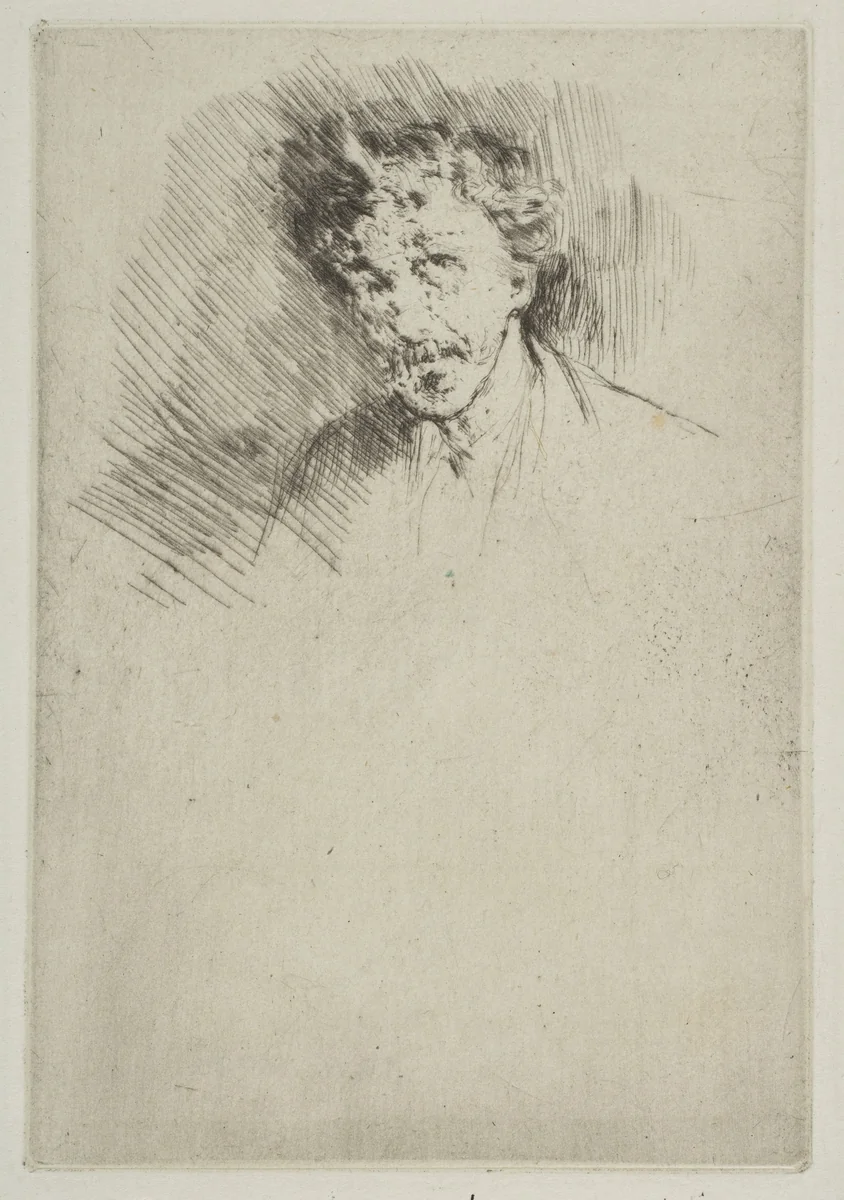 Whistler with the White Lock by James McNeill Whistler, print, 1879