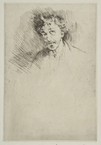 Whistler with the White Lock by James McNeill Whistler, print, 1879
