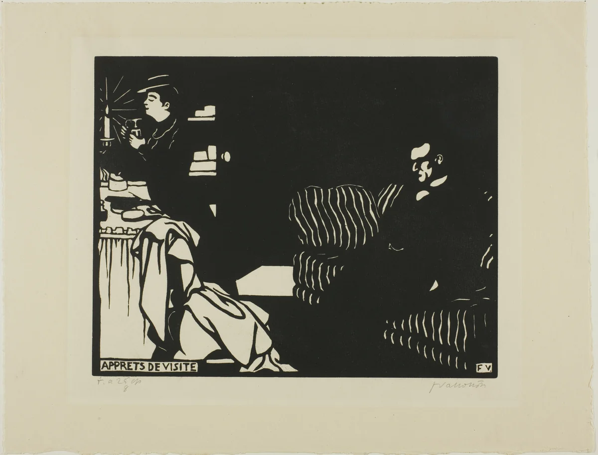 Getting Ready for a Visit, plate eight from Intimacies by Félix Edouard Vallotton, print, 1898