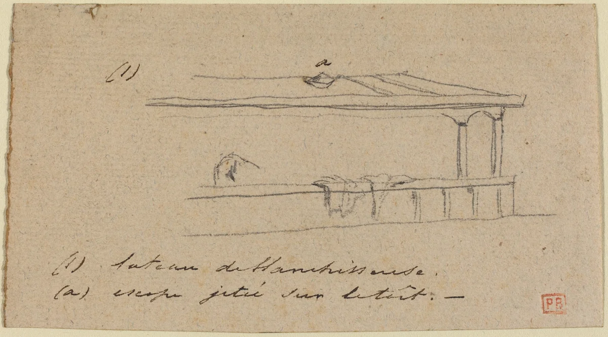 Study for "Le Petit Pont" by Charles Meryon, drawing, 1850