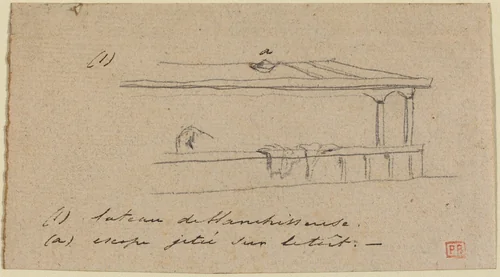 Study for "Le Petit Pont" by Charles Meryon, drawing, 1850
