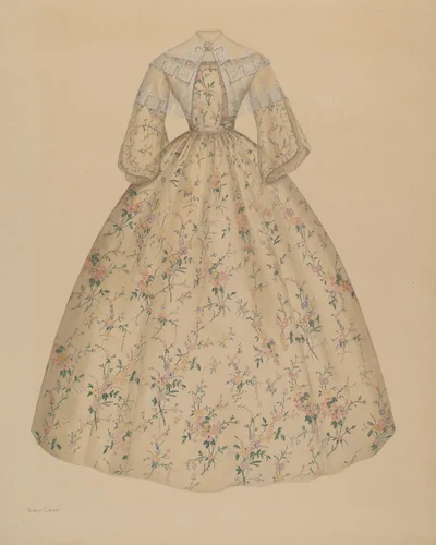 Dress with Cape Collar by Nancy Crimi, index of american design, 1935-1942