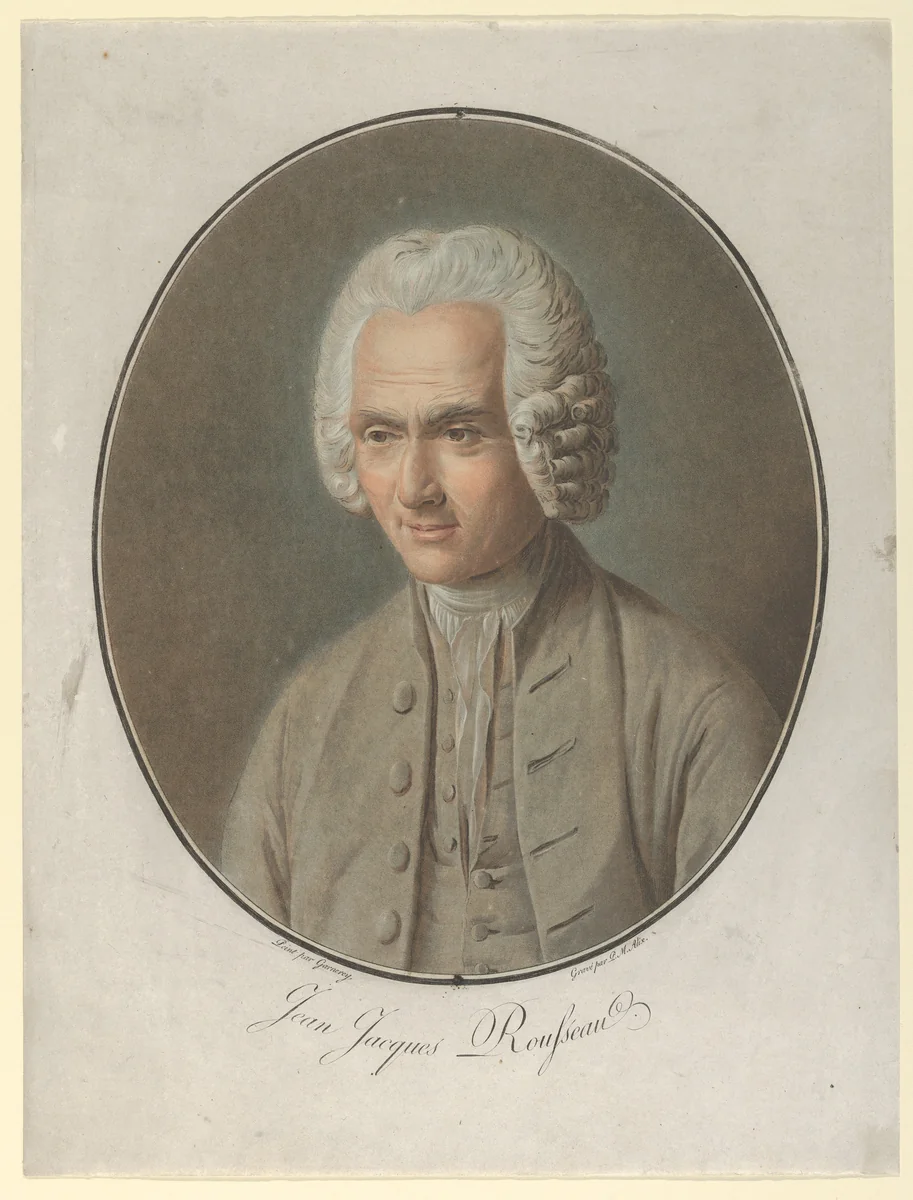Jean-Jacques Rousseau by Pierre-Michel Alix, print, 1791