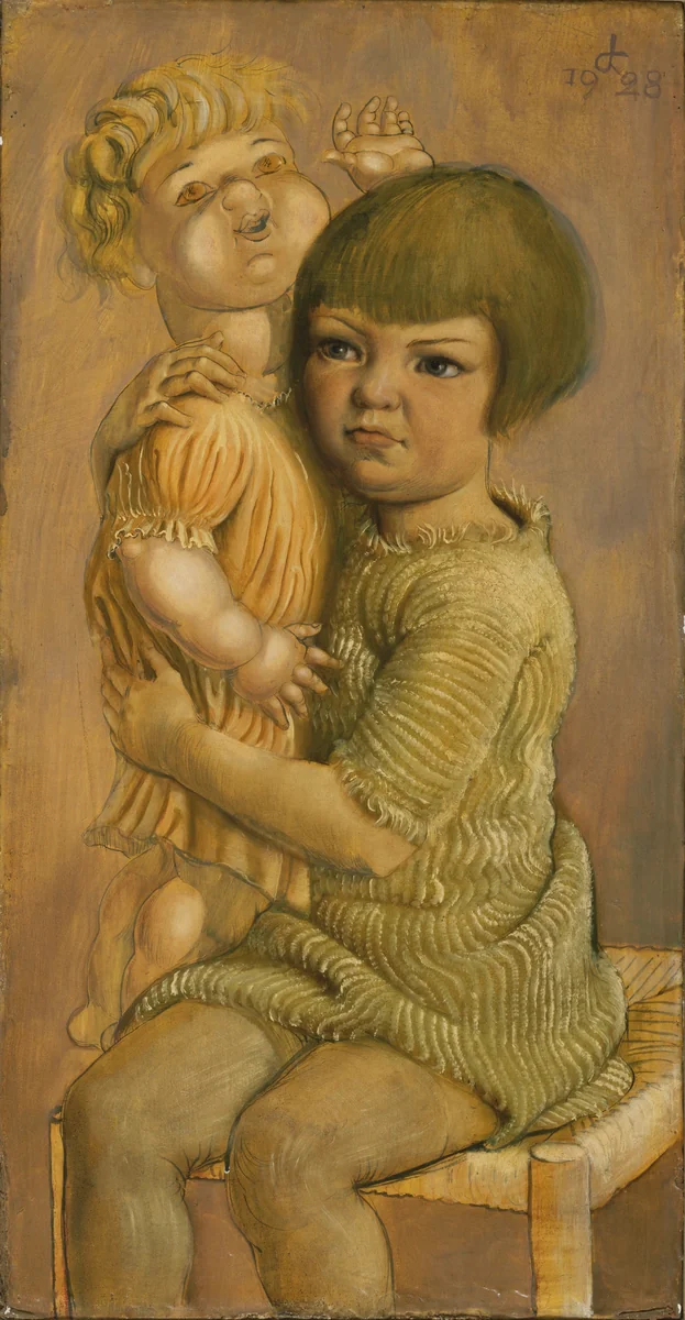 Child with Doll by Otto Dix, painting, 1928
