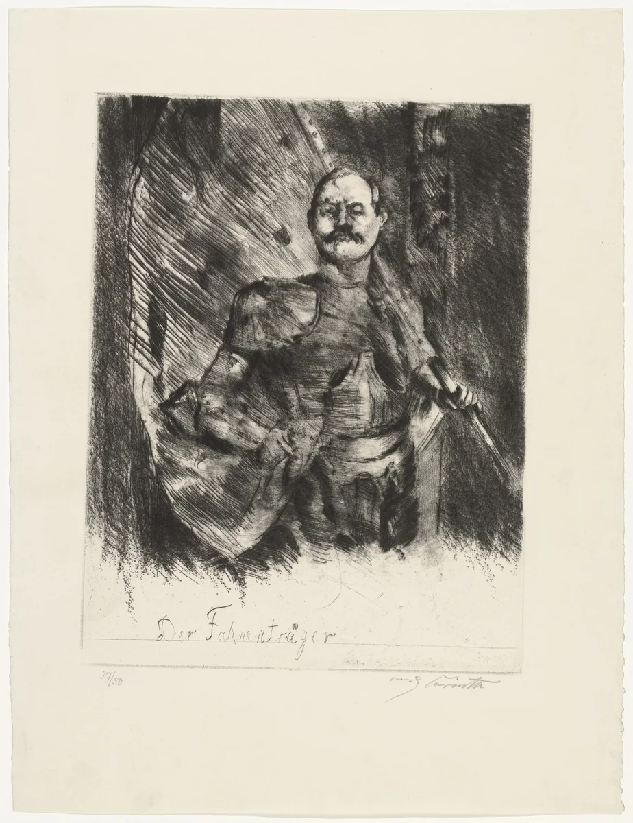 Standard Bearer (Die Fahnenträger) by Lovis Corinth, print, 1919