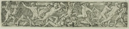 The Abduction of Helen by Barthel Beham, print, 1522-1540
