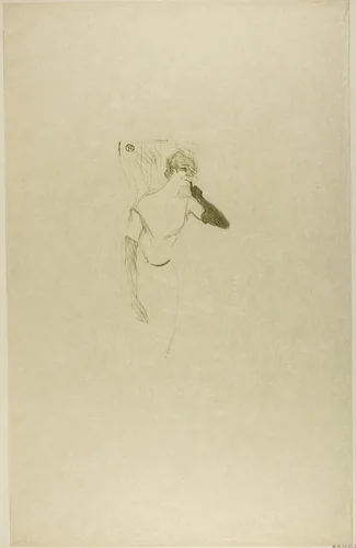 Yvette Guilbert, in Colombine à Pierrot by Henri de Toulouse-Lautrec, print, 1894